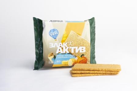 Хлебцы хрустящие ЗлакАктив с кукурузой и тыквой 60гр*20